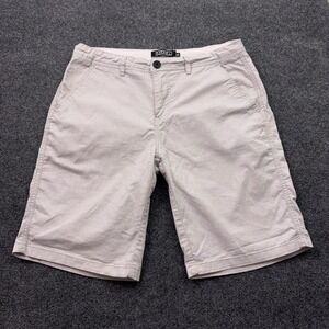 Ezekiel Chino Shorts Mens 34 Grey Micro Pattern Cotton Blend Stretch EW161121FL